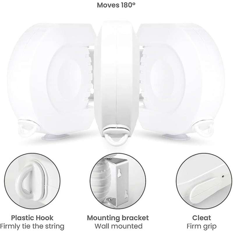 Retractable Clothesline, Clothesline Indoor and Outdoor Laundry Line Double Clothesline, 60 Inches