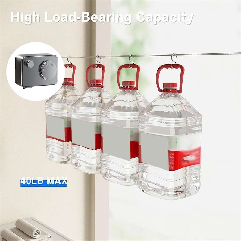 Retractable Clothesline Indoor, Clothes Line Retracting Heavy Duty Clothes Wall Mounted Stainless St