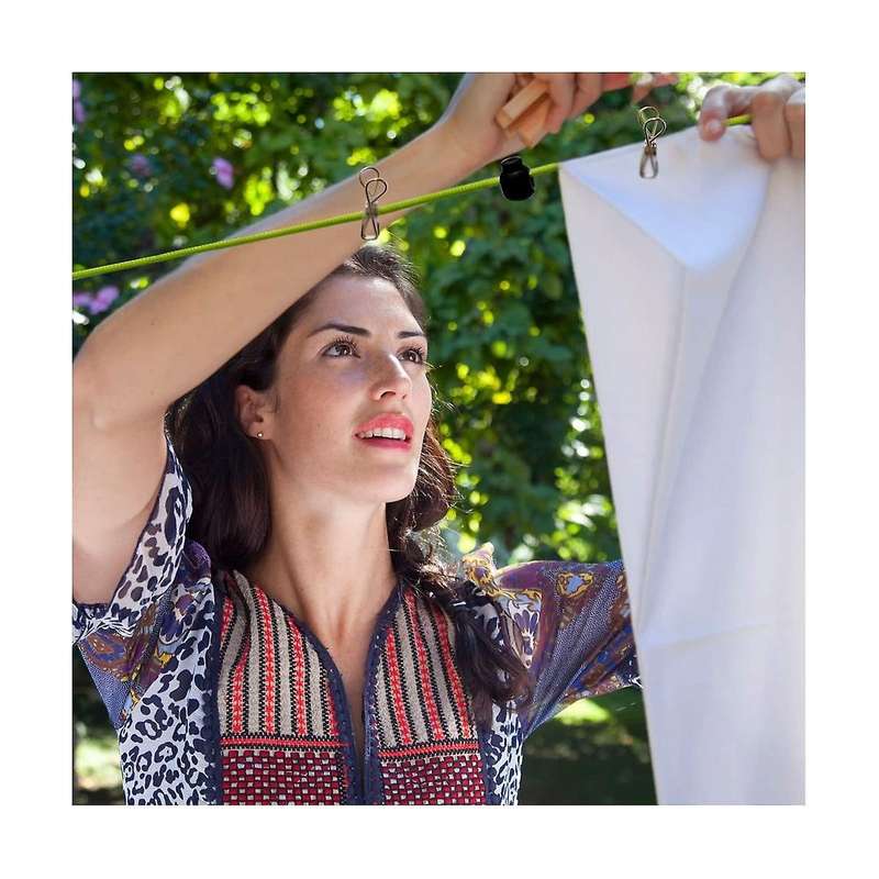 Retractable Clothes Line,10 Metre Anti-winding Washing Line, Adjustable Camping Washing Line for Ca