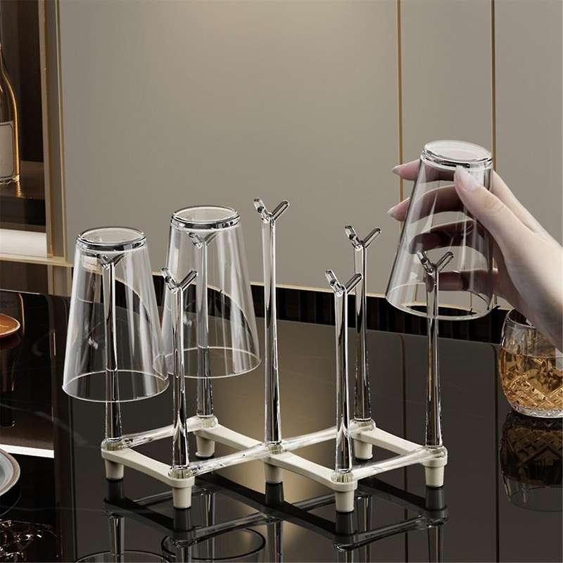 Retractable Water Bottle Drying Rack Space Saving Dryer Rack for Cup Glasses Drain Cup Holder Storag