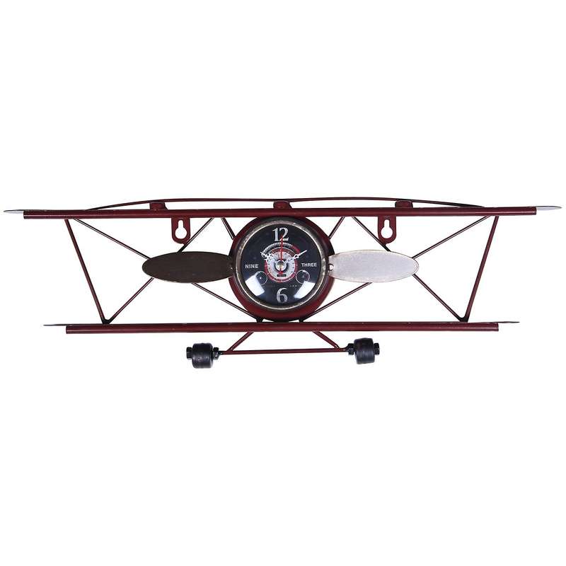 Retro Aircraft Clock, Living Room, Dining Wall, Wall Decoration, Wall Hanging, Iron Ornamental Clo