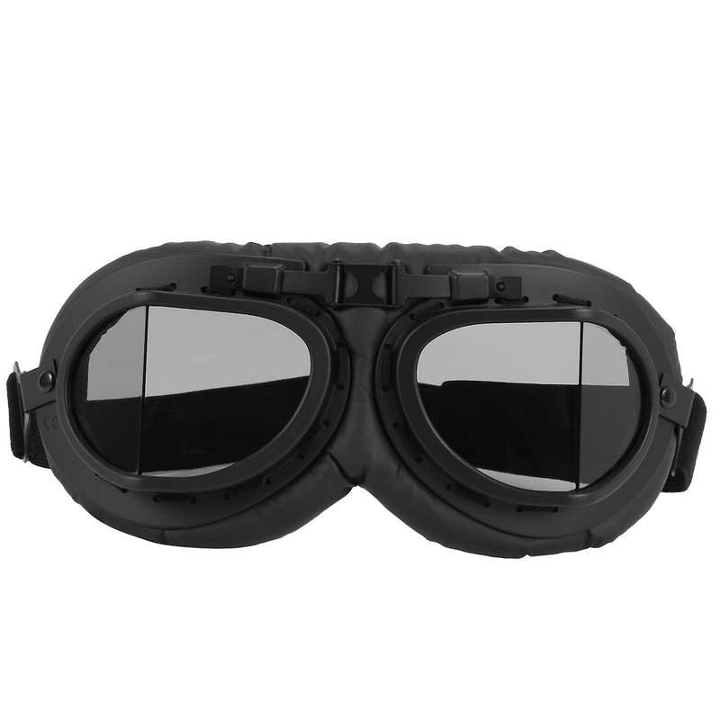Retro Gray Motorbike Helmet Pilot Goggles Vintage Wwii Pilot Goggles Motorcycle Scooter Glasses Uv