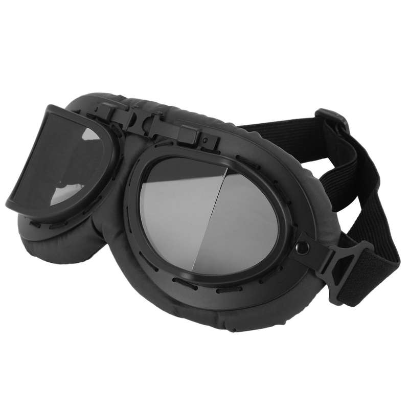 Retro Gray Motorbike Helmet Pilot Goggles Vintage Wwii Pilot Goggles Motorcycle Scooter Glasses Uv f