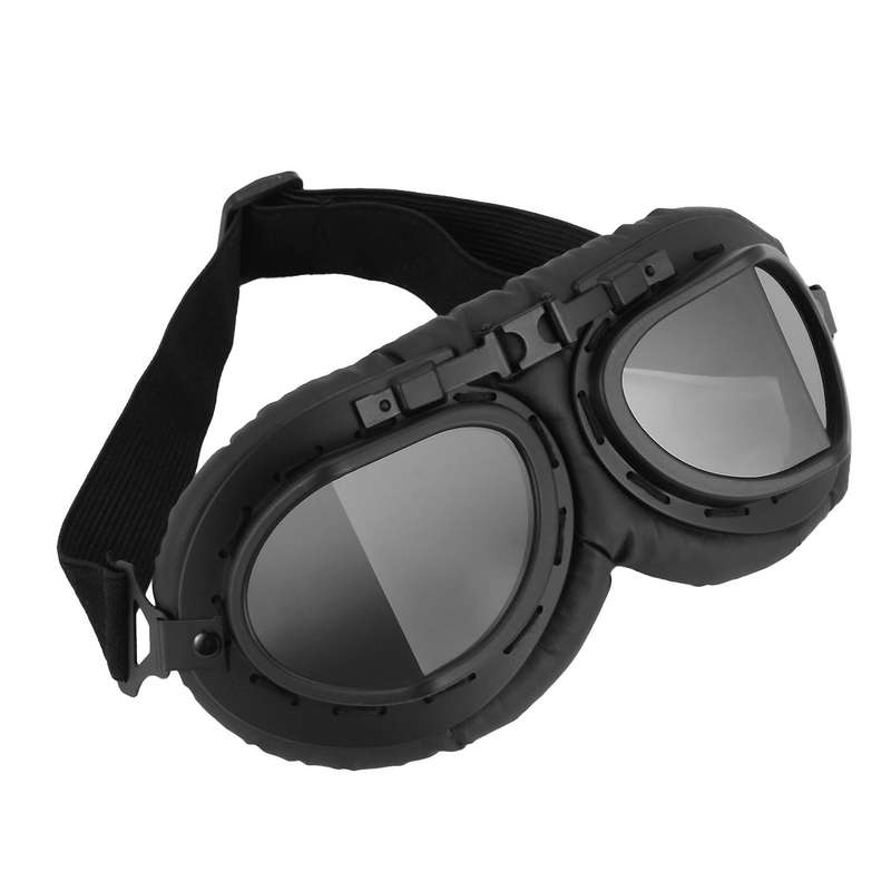 Retro Gray Motorbike Helmet Pilot Goggles Vintage Wwii Pilot Goggles Motorcycle Scooter Glasses Uv f