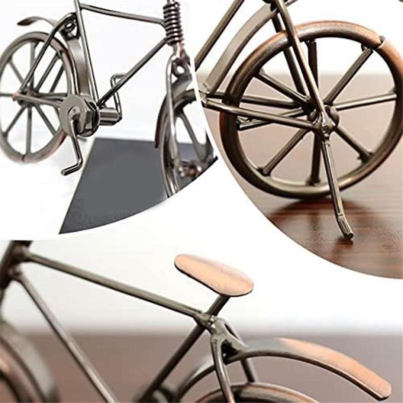 Retro Iron Art Bicycle Model, Metal Bike Home Desktop Decoration Ornaments