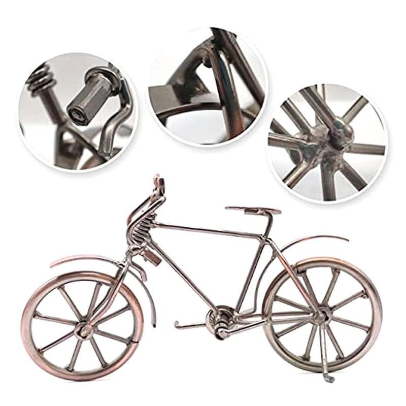 Retro Iron Art Bicycle Model, Metal Bike Home Desktop Decoration Ornaments