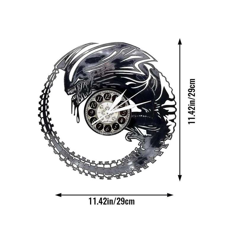 Retro Digital Display Wall Clock Novelty Vinyl Record Alarm Clock Living Room Decorative Alarm Clock