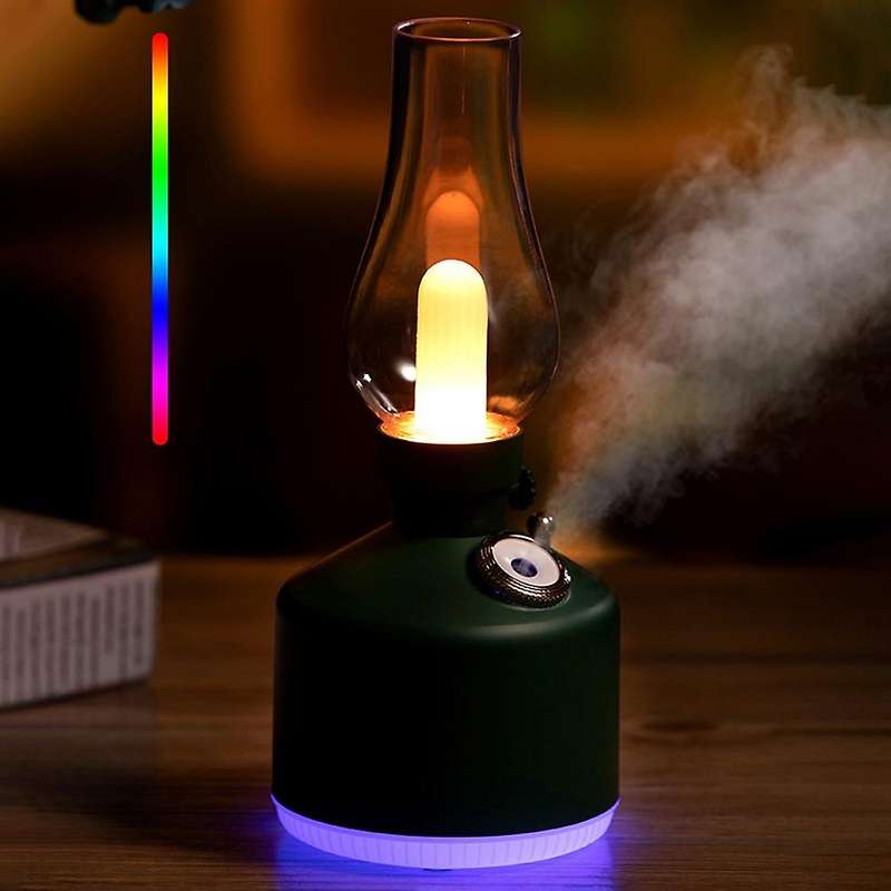 Retro Lamp Air Humidifier Wireless Aroma Diffuser Rechargeable Essential Oil Lights Cool Mist for -B
