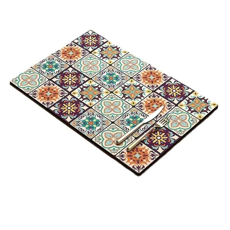 Retro Quick-Drying Water-Draining Mat for Kitchen Bar Countertops