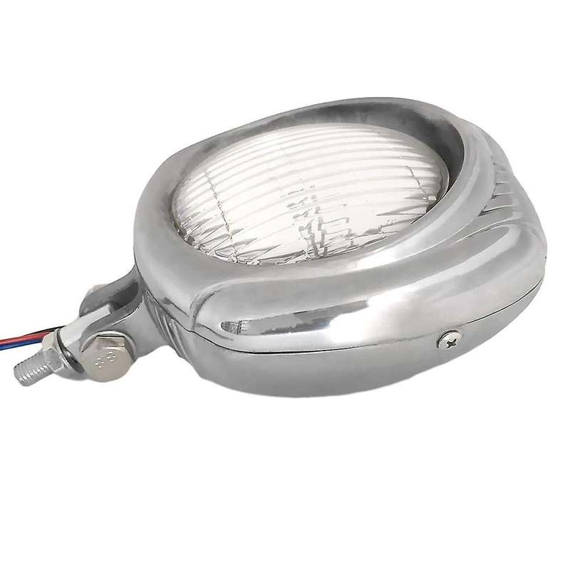 Retro Motorcycle Headlight Head Light Lamp Sealed Beam for Cafe Chopper Cruiser Clear