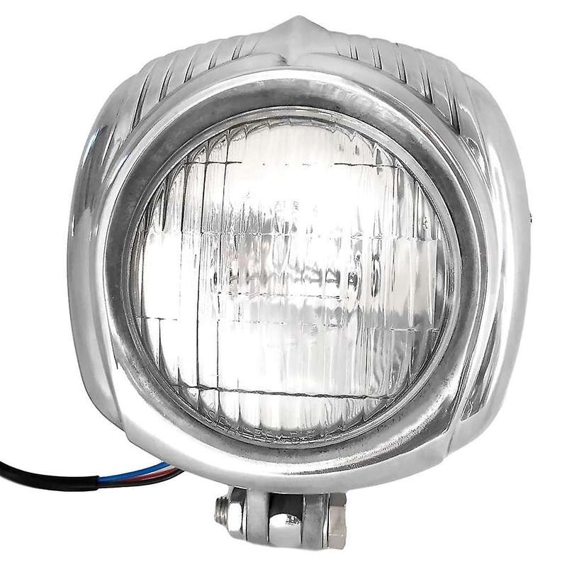 Retro Motorcycle Headlight Head Light Lamp Sealed Beam for Cafe Chopper Cruiser Clear
