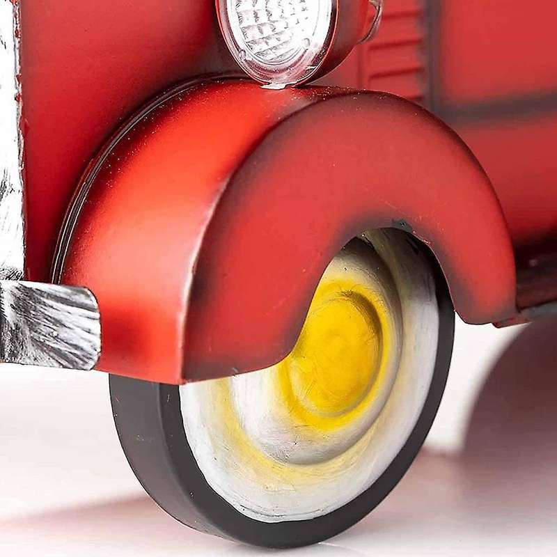 Retro Solar Illuminated Pickup Truck Flower Pot Decoration Desktop Storage Farmhouse Truck
