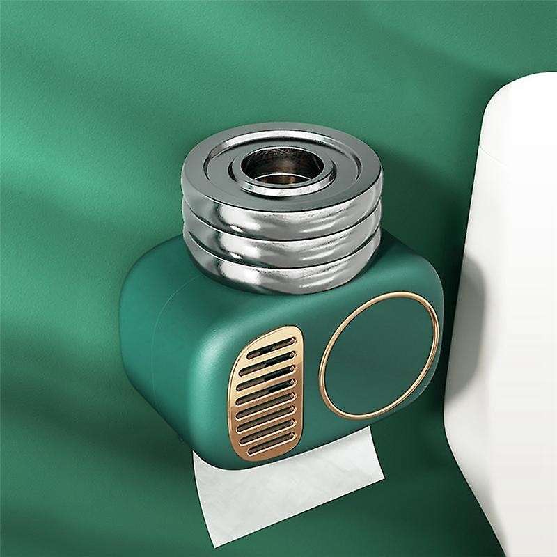 Retro Radio Model Toilet Paper Holder Tissue Box Waterproof Tray Tube Paper Stand Case Bathroom