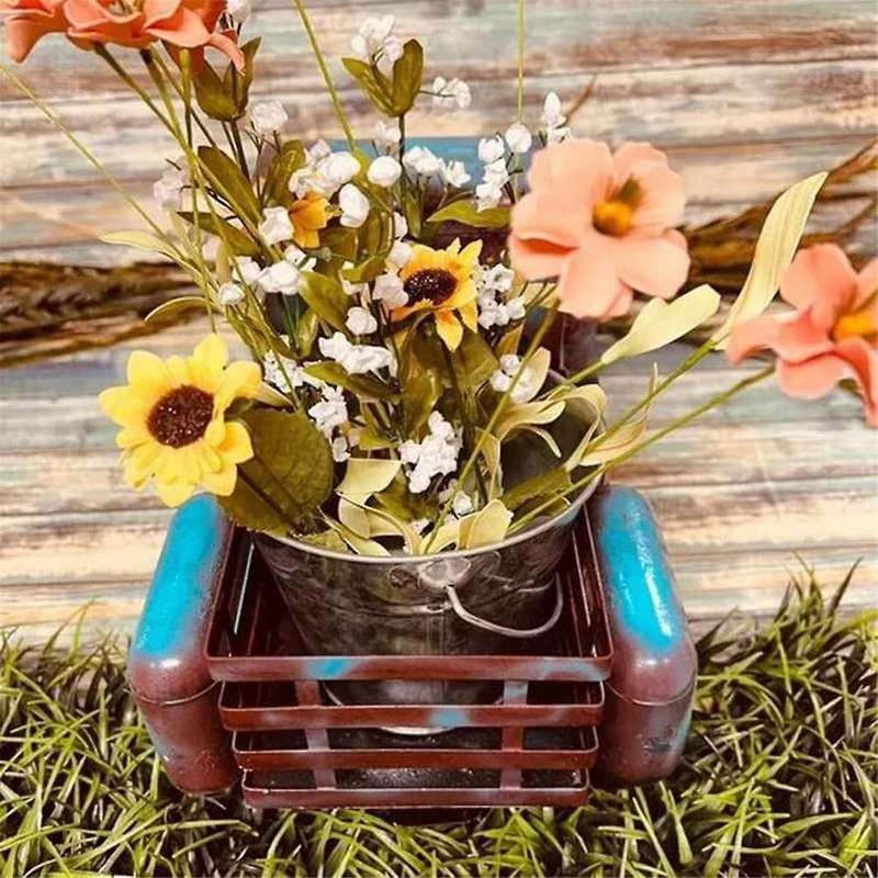 Retro Scrapped Truck Flower Pots Flowers and Plants Succulent Potted Resin Crafts Ornaments