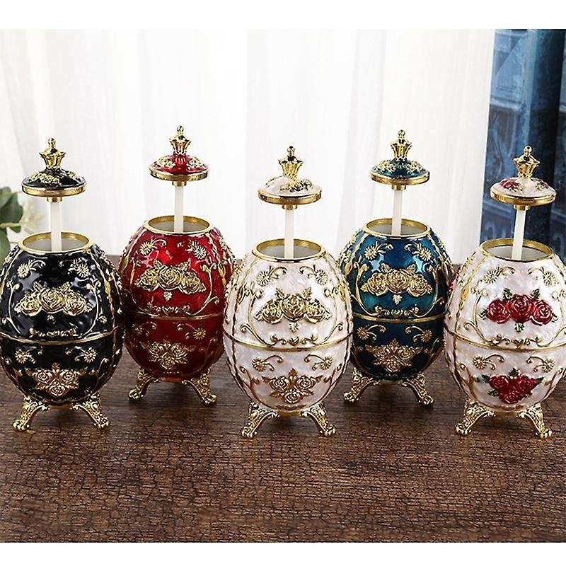 Retro Toothpick Holder Retro Luxury Plastic High End Press Automatic Toothpick Holder Hotel -A