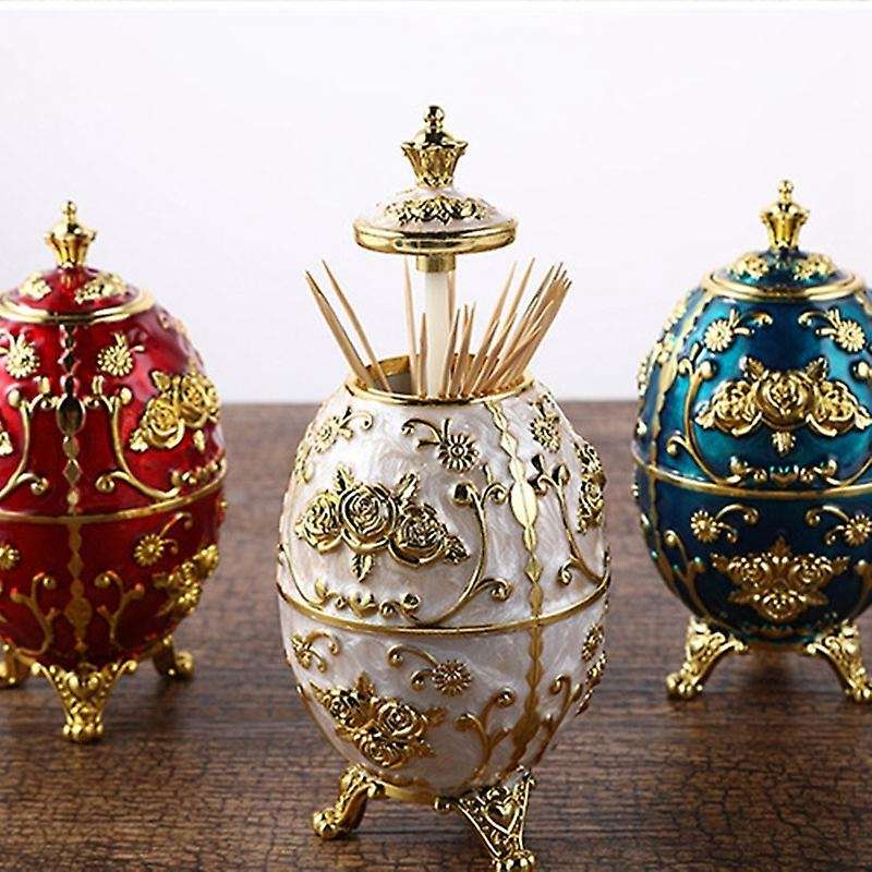 Retro Toothpick Holder Retro Luxury Plastic High End Press Automatic Toothpick Holder Hotel -A