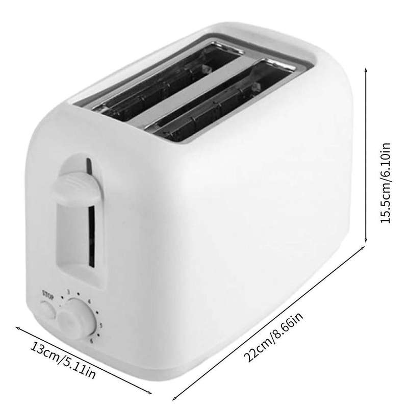 Retro Toaster 2 Slice with 6 Functions, Stainless Steel Toaster Removable Crumb Tray, Under Base Co