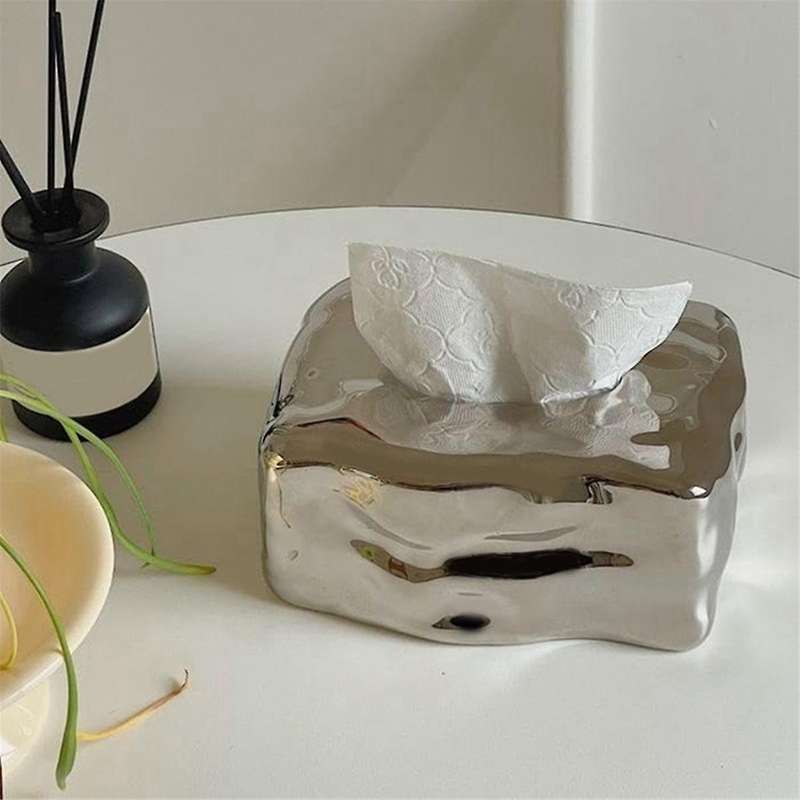 Retro Spice Wind Gem Tissue Box Creatives Home Ceramic Paper Box Bedroom Ins Decorations Ornaments .