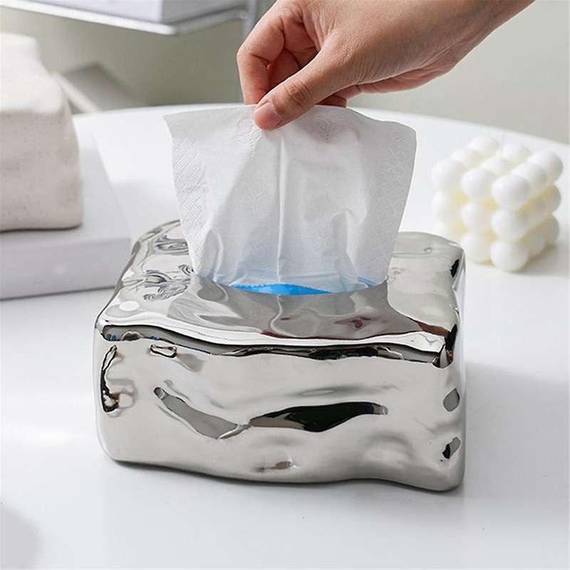 Retro Spice Wind Gem Tissue Box Creatives Home Ceramic Paper Box Bedroom Ins Decorations Ornaments .