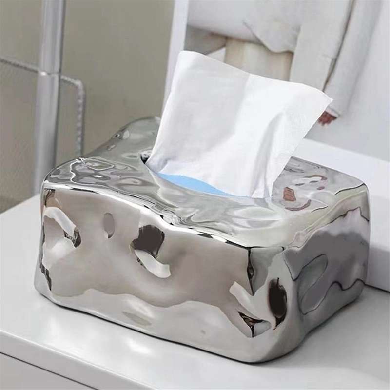 Retro Spice Wind Gem Tissue Box Creatives Home Ceramic Paper Box Bedroom Ins Decorations Ornaments .