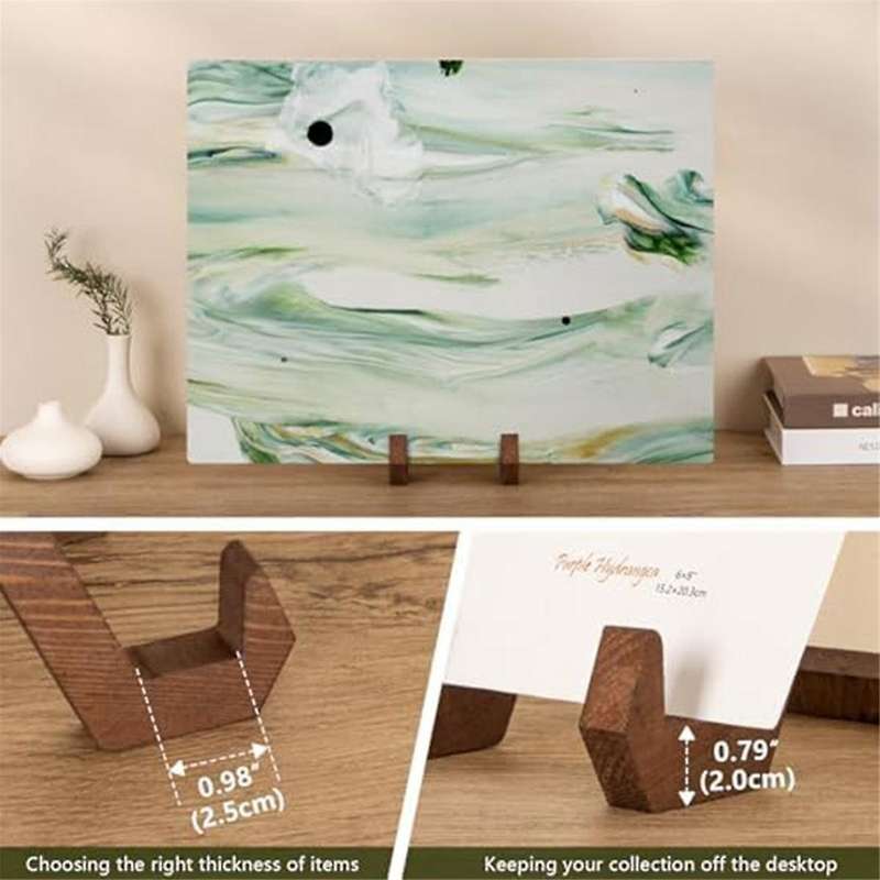 Retro Wooden Cookbook Rack Kitchen Counter Wooden Cookbook Rack Photo Table Rack Display Rack