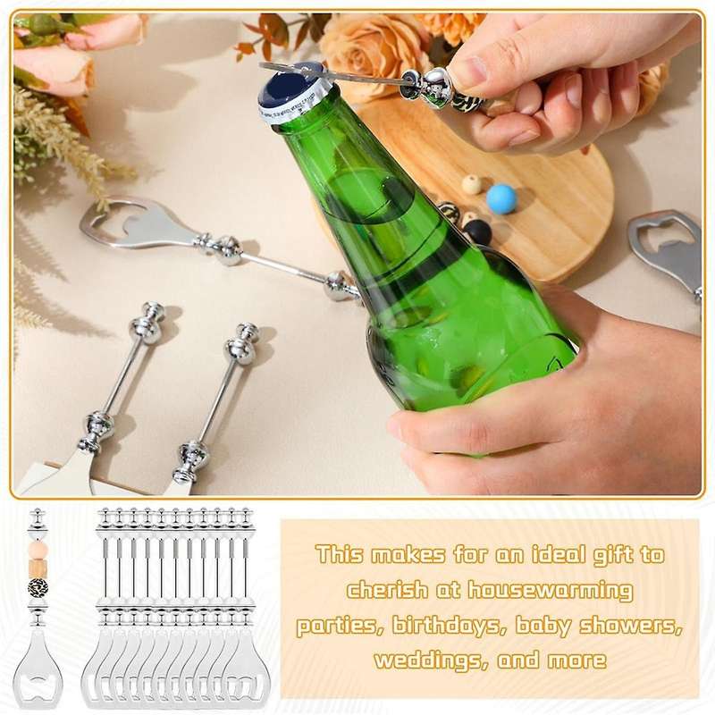 Reusable Beaded Bottle Opener Decorative Bead Wine Opener for Bartender DIY Beaded Bottle Opener