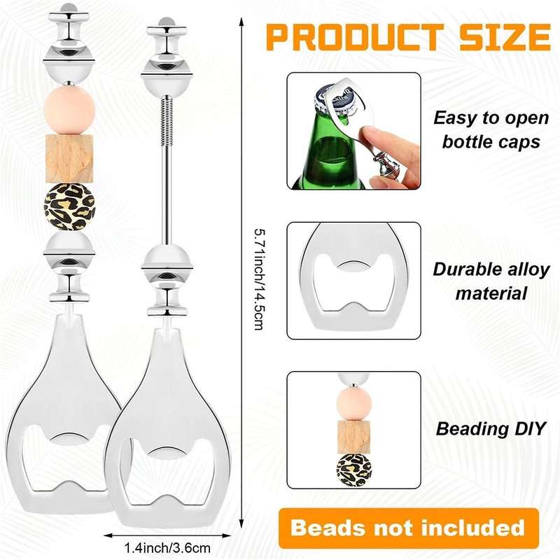 Reusable Beaded Bottle Opener Decorative Bead Wine Opener for Bartender DIY Beaded Bottle Opener