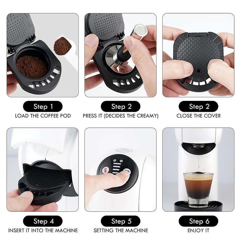 Reusable Capsule Adapter for Dolc Gusto,Support Fill Your Favorite Coffee Powder Compatible for Picc