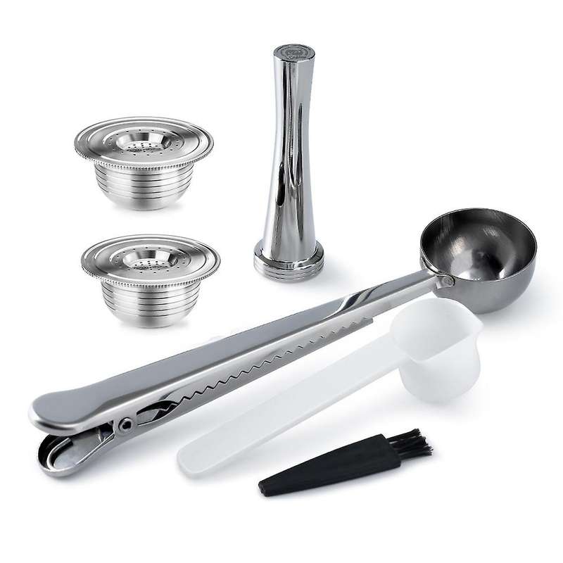 Reusable Coffee Capsule Stainless Steel Refillable Filter for Coffee Machine Brikka Espresso Cup