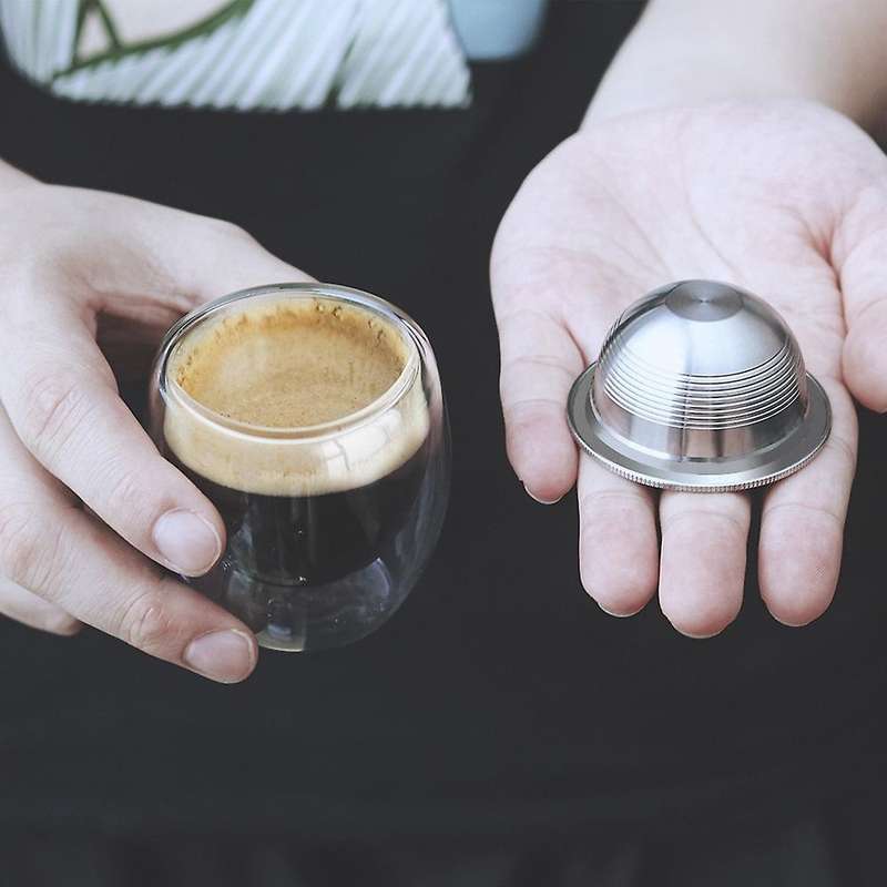 Reusable Coffee Capsule Stainless Steel Fillable Coffee Capsules for Vertuo Capsule Pod GCA1 ENV135