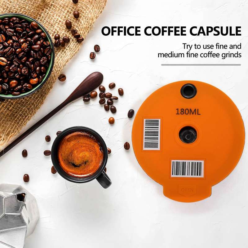 Reusable Coffee Capsules, Compatible with for -s Machines, Coffee Filter Refillable Coffee Pods 180