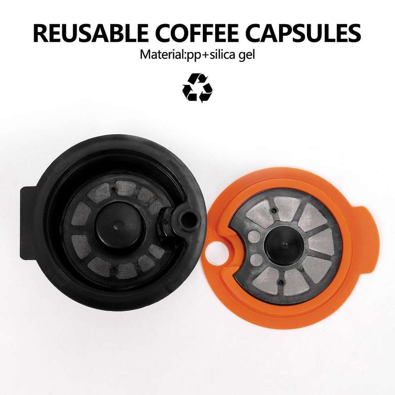 Reusable Coffee Capsules, Compatible with for -s Machines, Coffee Filter Refillable Coffee Pods 180