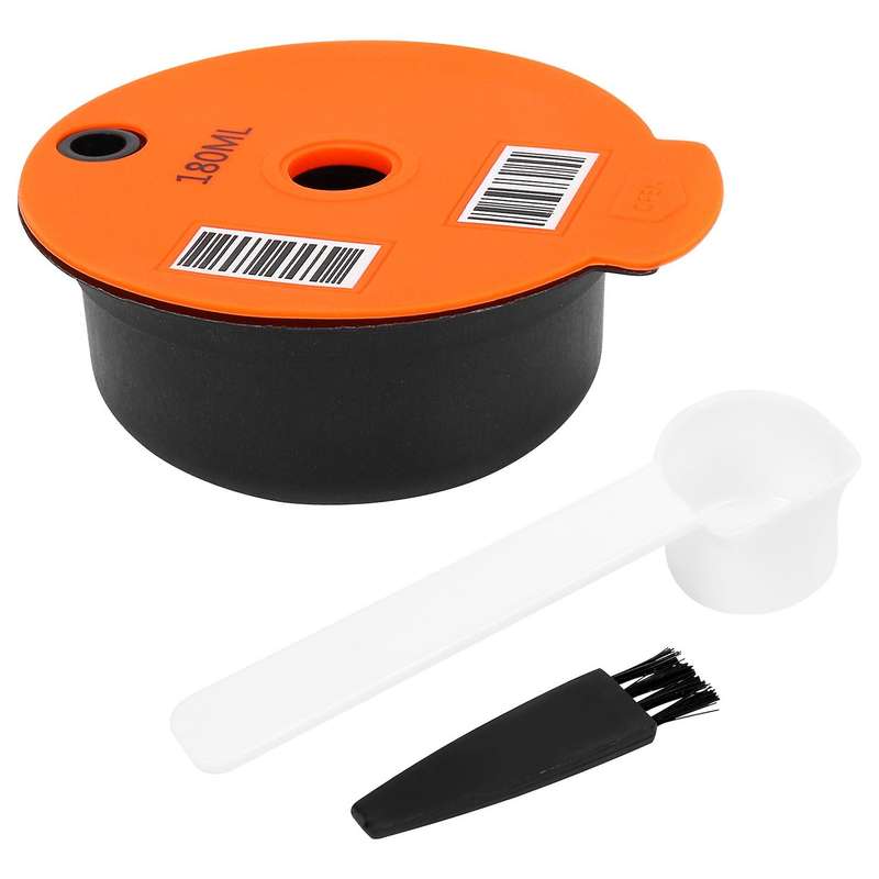 Reusable Coffee Capsules, Compatible with for -s Machines, Coffee Filter Refillable Coffee Pods 180