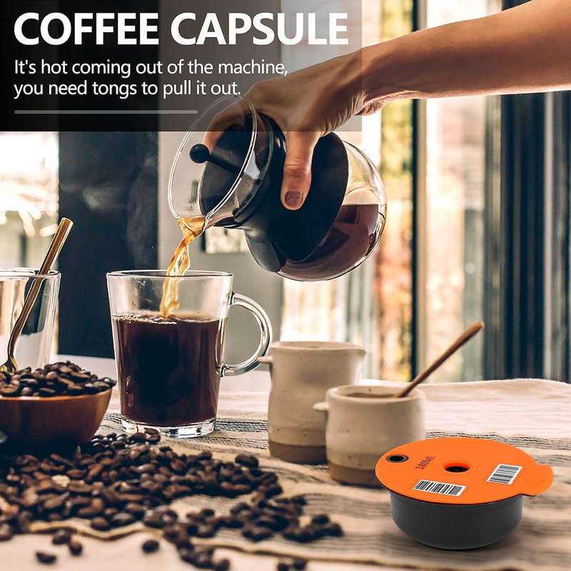 Reusable Coffee Capsules, Compatible with for -s Machines, Coffee Filter Refillable Coffee Pods 180