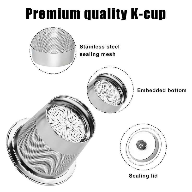 Reusable K Cups Coffee Filter Stainless Steel Reusable K Cups Coffee Pod Filters for 1.0, 2.0