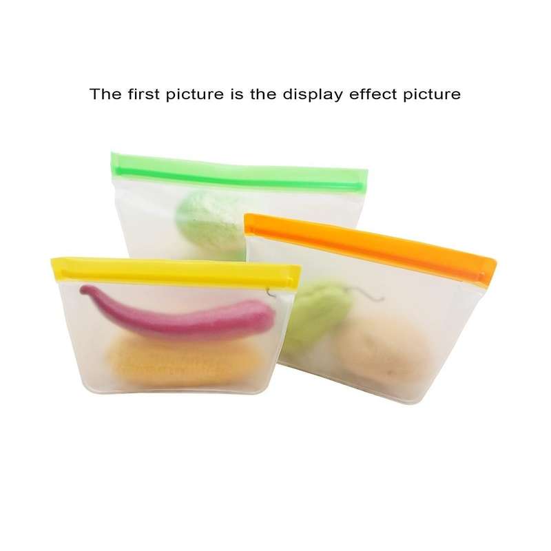 Reusable Food Storage Bags, 6pack Reusable Gallon Bags Seal & Leak Proof, Free Reusable Freezer Bag