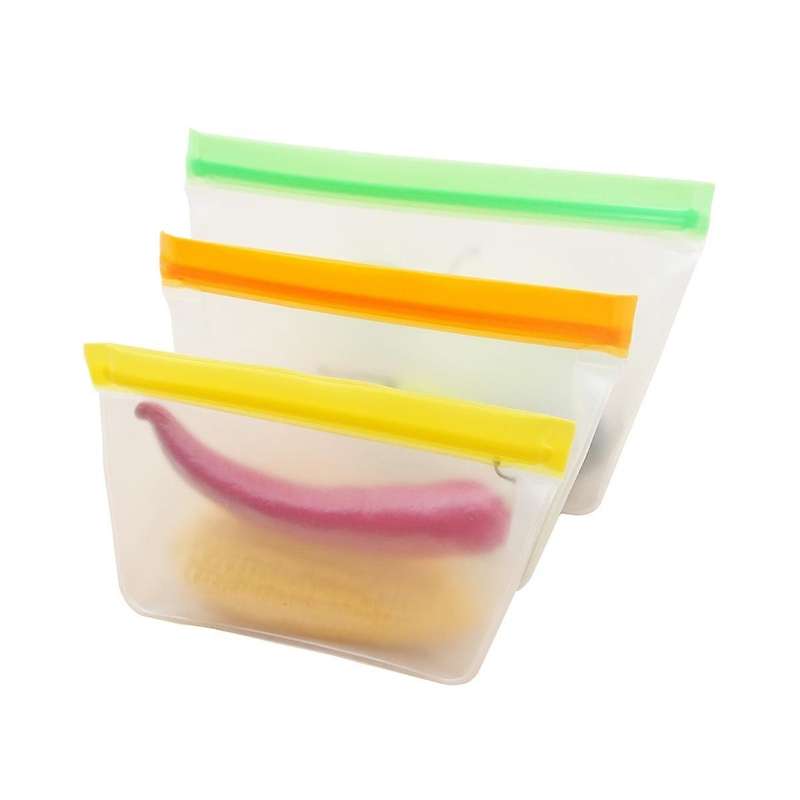 Reusable Food Storage Bags, 6pack Reusable Gallon Bags Seal & Leak Proof, Free Reusable Freezer Bag