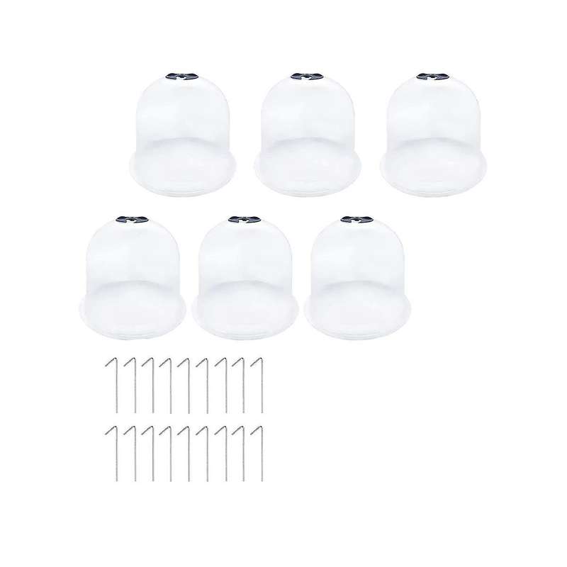 Reusable Garden Plant Cloche, Plant Dome Bell Cover Plastic Mini Greenhouse for Warming Garden Soil