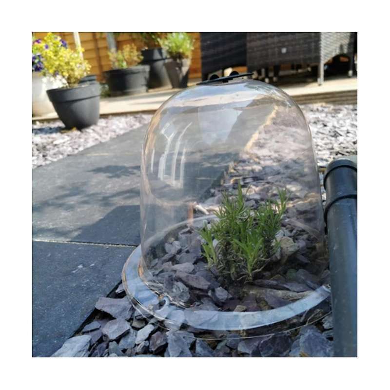 Reusable Garden Plant Cloche, Plant Dome Bell Cover Plastic Mini Greenhouse for Warming Garden Soil