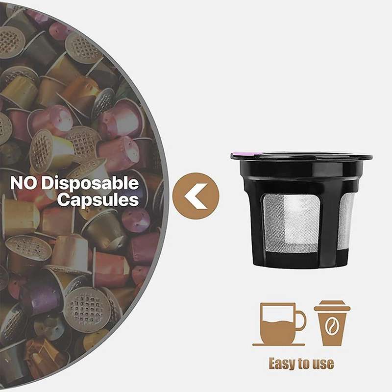 Reusable K Cups for , 6 Pack K Cup Reusable Coffee Pods with Plastic, Refillable K Cup Coffe Pods W