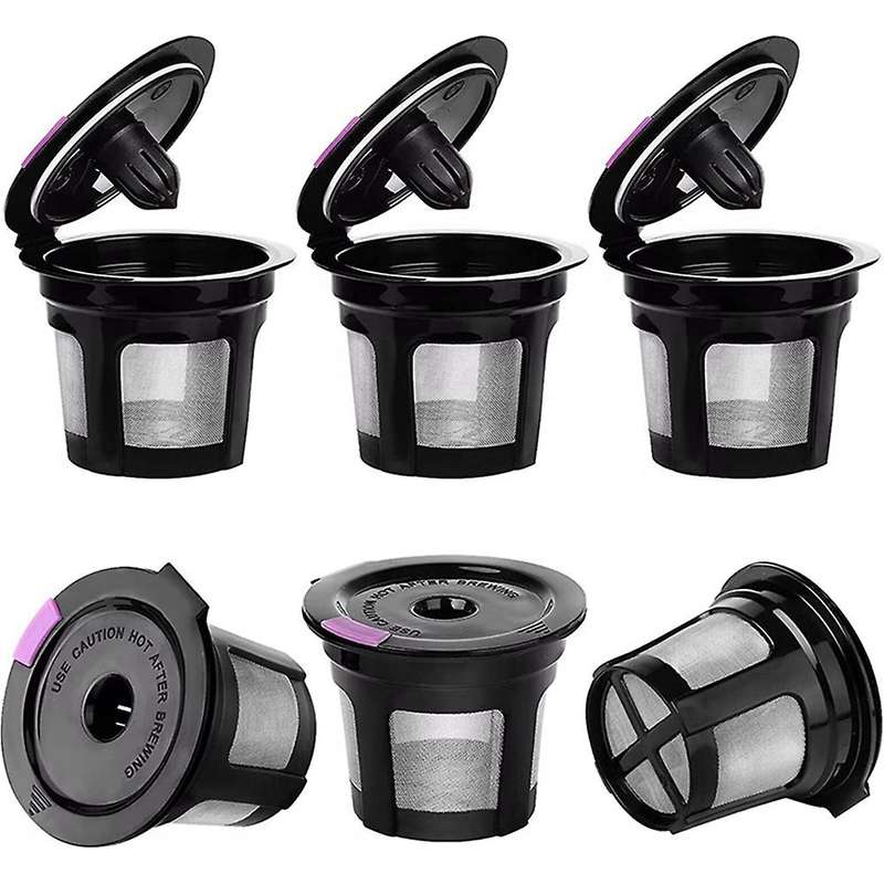 Reusable K Cups for , 6 Pack K Cup Reusable Coffee Pods with Plastic, Refillable K Cup Coffe Pods W