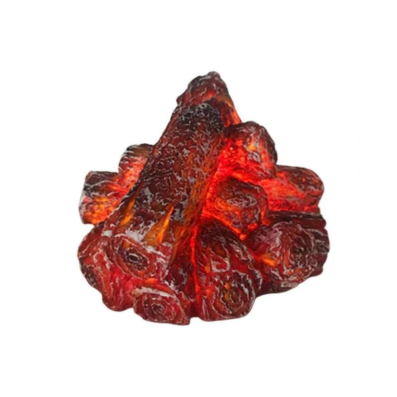 Reusable Practical Led Simulated Fireplace Charcoal Lamp Safe Night Light Realistic for Living Room