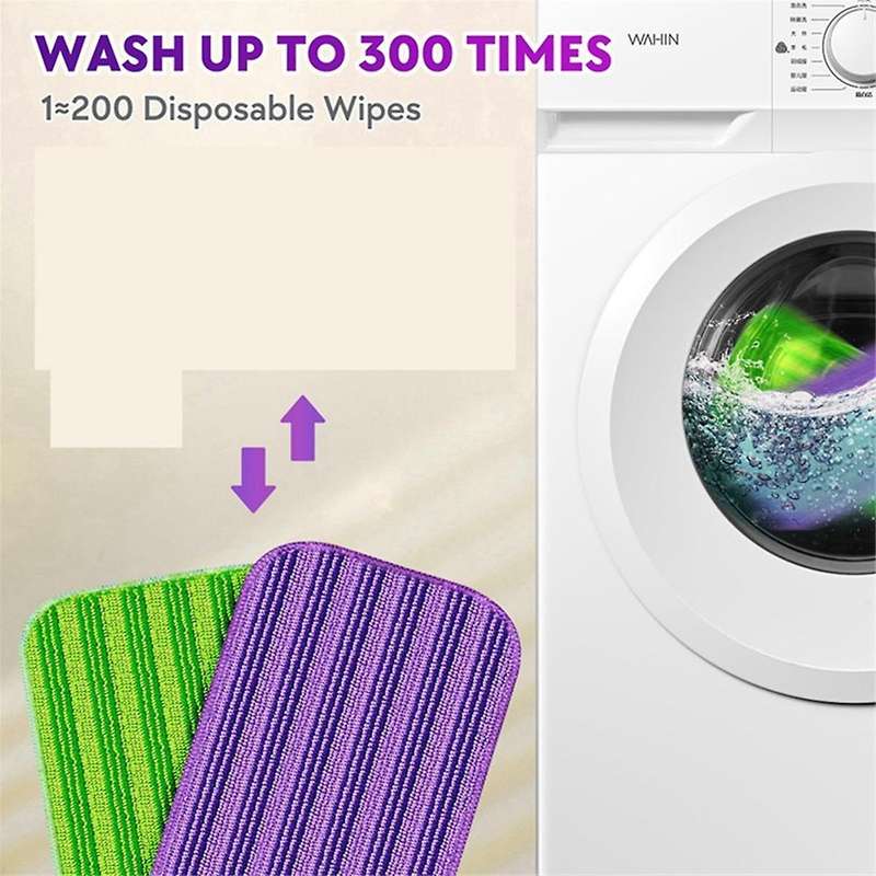 Reusable Mop Pads Compatible for Wet Jet Mop- 6 Pack Wet Pads Refill Washable Microfiber Mop Pads B