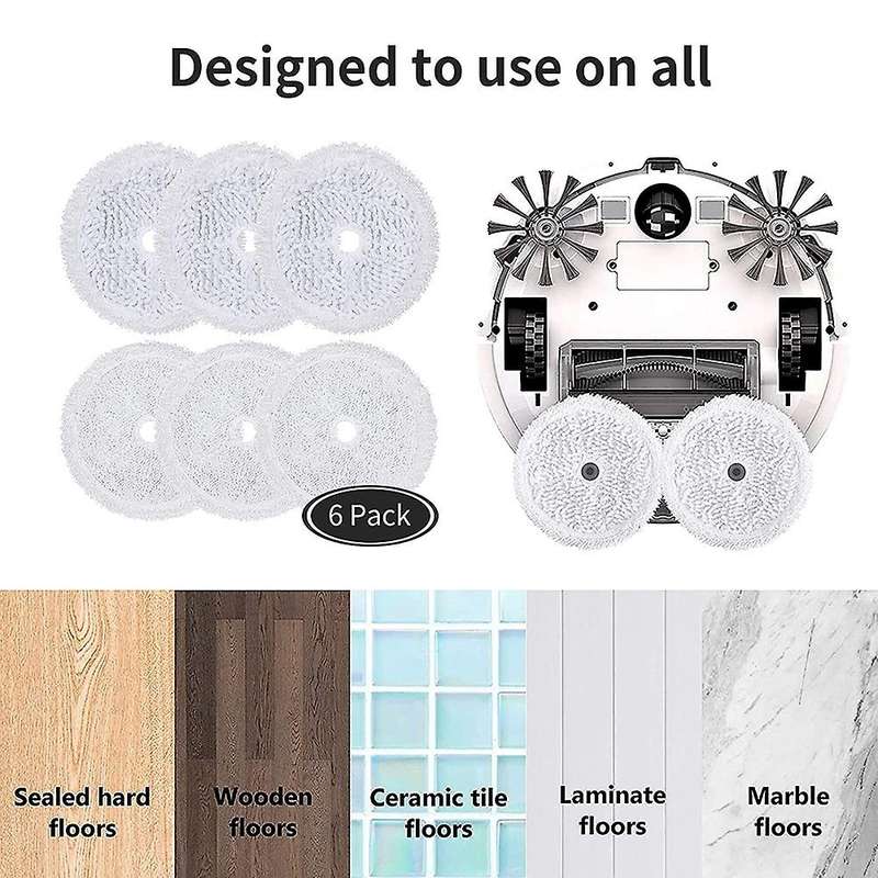 Reusable Replacement Mop Pads Compatible for Bissell 3115 SpinWave Hard Floor Expert Wet and Dry Ro