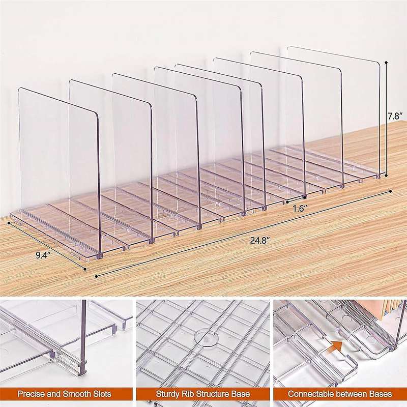 Reusable Shopping Bag Organizer 2-pack, Adjustable Extra Tall Shelf Dividers for Tote, Gift Bags, Ha