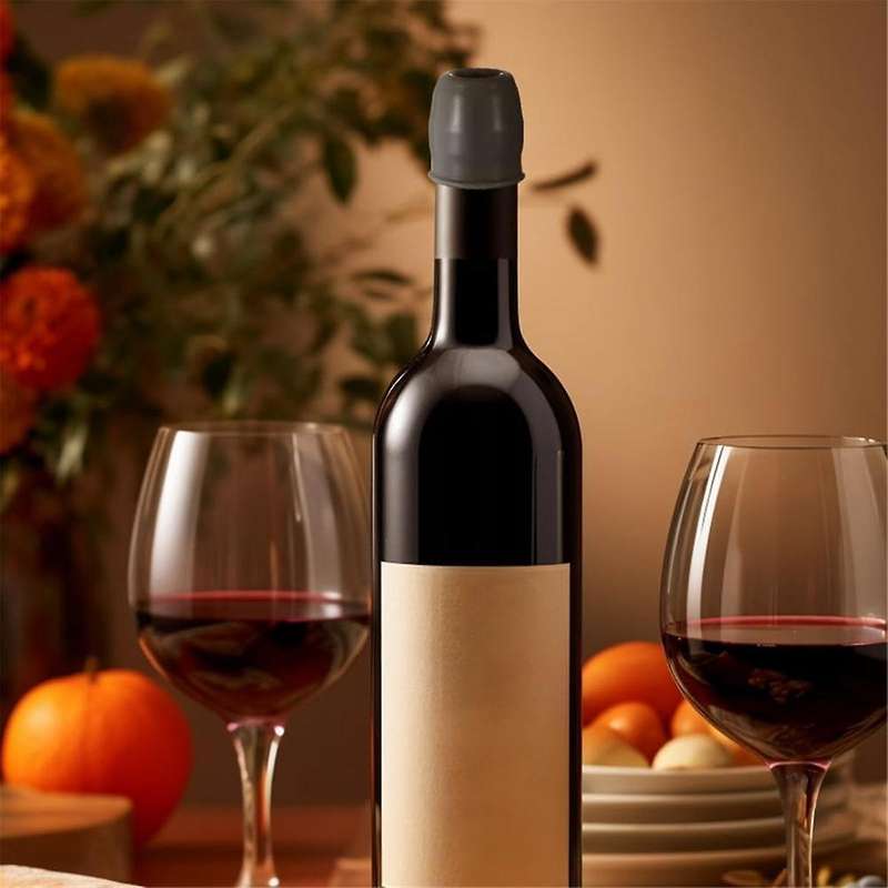 Reusable Sparkling Wine Bottle Stopper, 16pcs Wine Stoppers for Wine Bottles Silicone Wine Bottle Ca