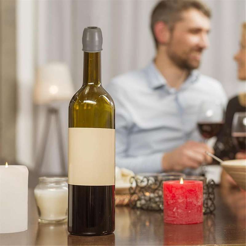 Reusable Sparkling Wine Bottle Stopper, 16pcs Wine Stoppers for Wine Bottles Silicone Wine Bottle Ca
