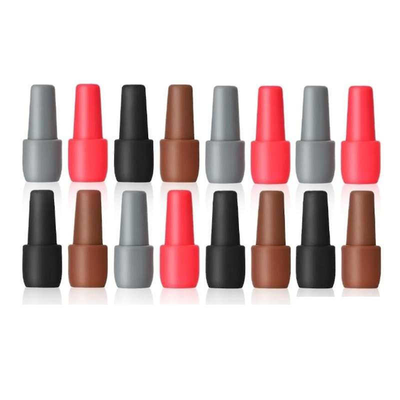 Reusable Sparkling Wine Bottle Stopper, 16pcs Wine Stoppers for Wine Bottles Silicone Wine Bottle Ca