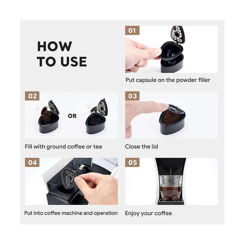 Reusable Tea Coffee Capsule for Nestel St9662.62 Coffee Maker Machine Refillable Filter Pods with Po