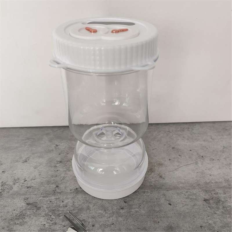 Reusable Wet and Dry Separation Pickled Jar with Fork - Multipurpose Round Flip Top Jar for Daily Us